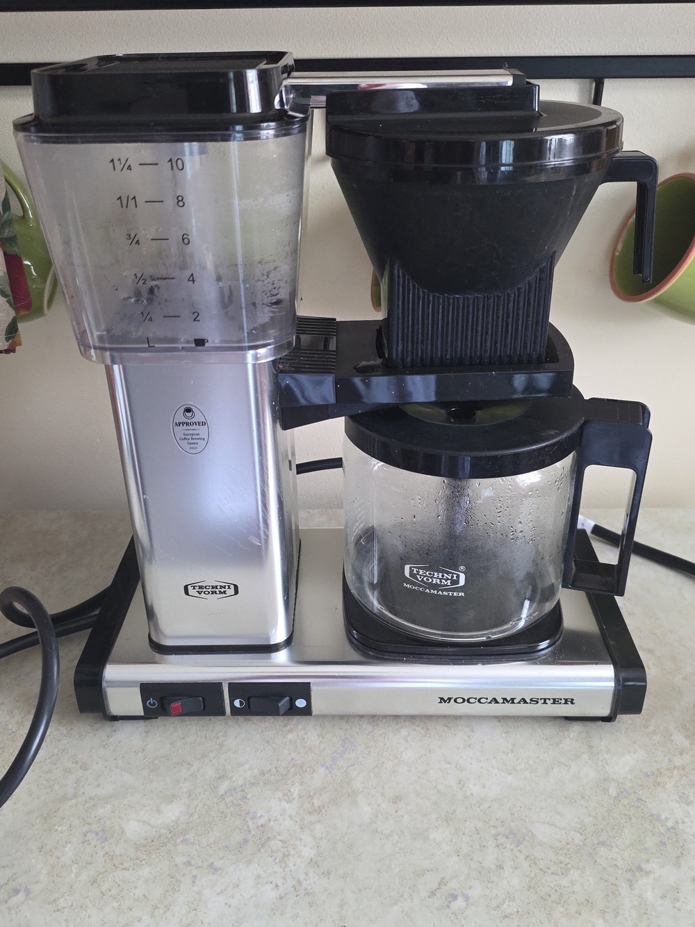 Drip Coffee Maker — Silver and Black